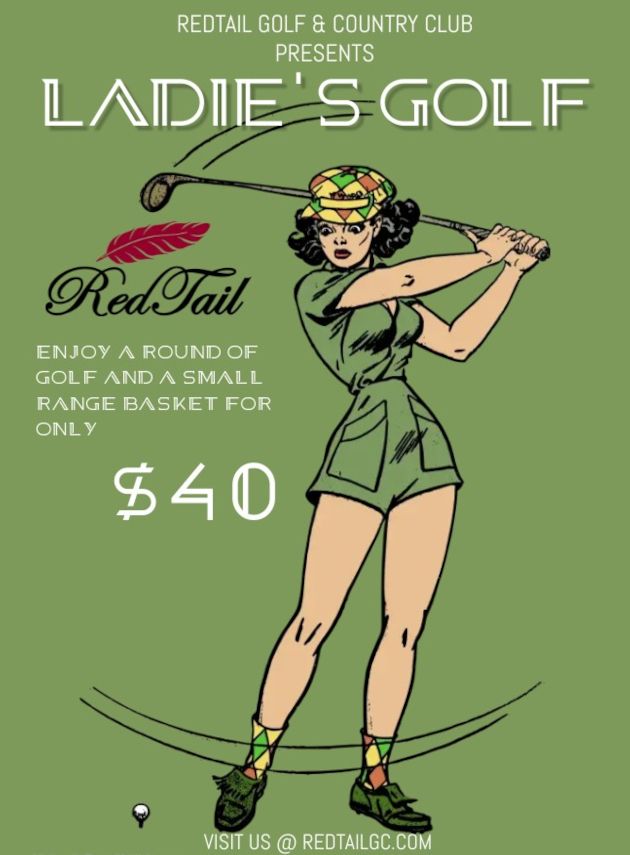 RedTail-Golf--Country-Club Golf-Course-Specials Ladies-Golf-Day-Flyer